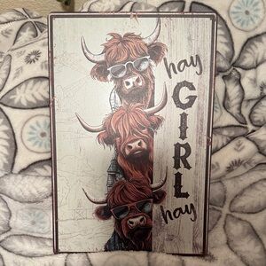 Vintage Style Funny Cow Wall Art